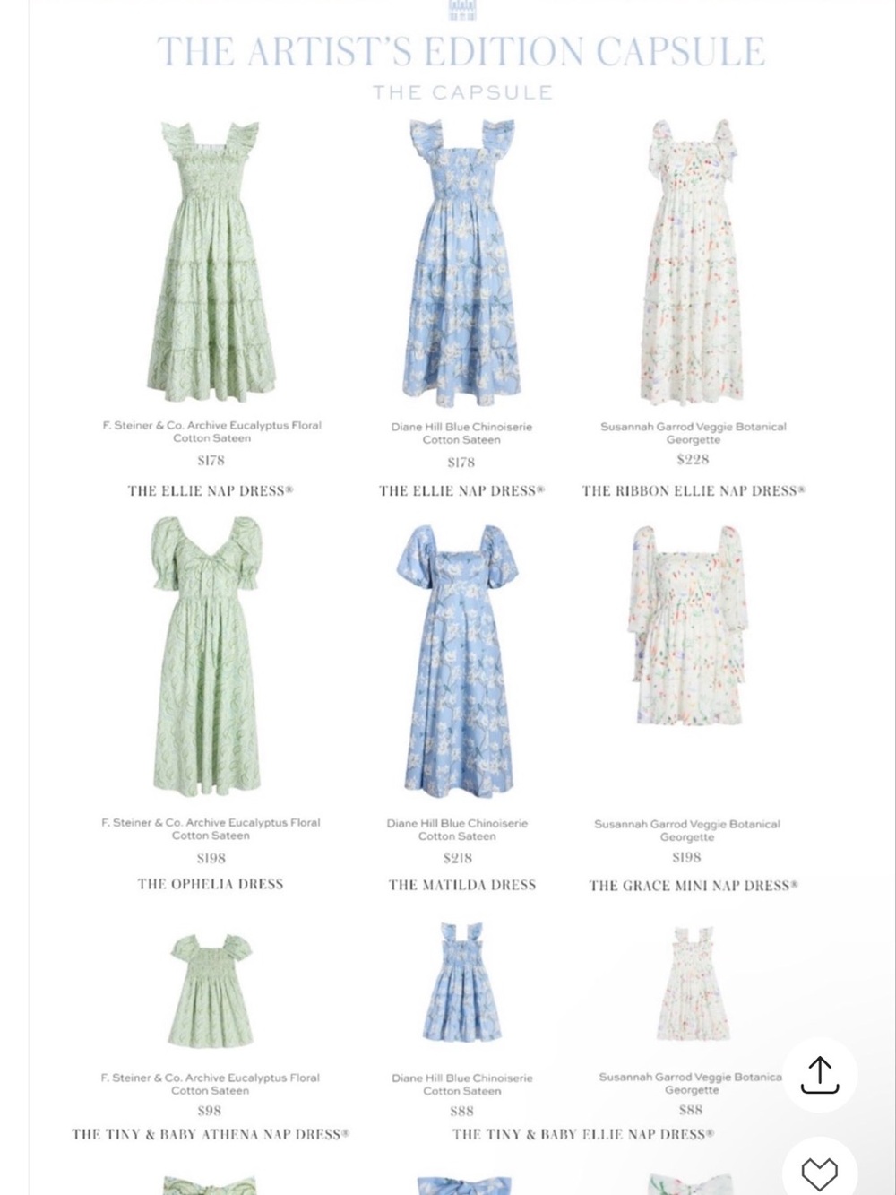 NWT Hill House Home Mini Grace XS Special Edition Nap Dress - Picture 6 of 8
